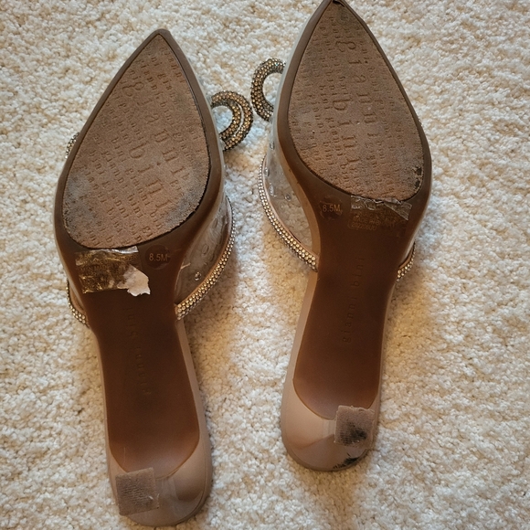 Gianni Bini Women's Cream Embellished Mules Size 8.5 - Picture 5 of 5
